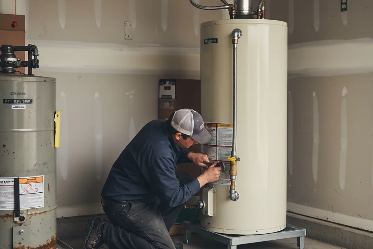 Water heater and shutoff valve replacement in Elk River